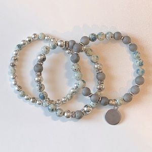 EUC K2 stone yoga bracelet set